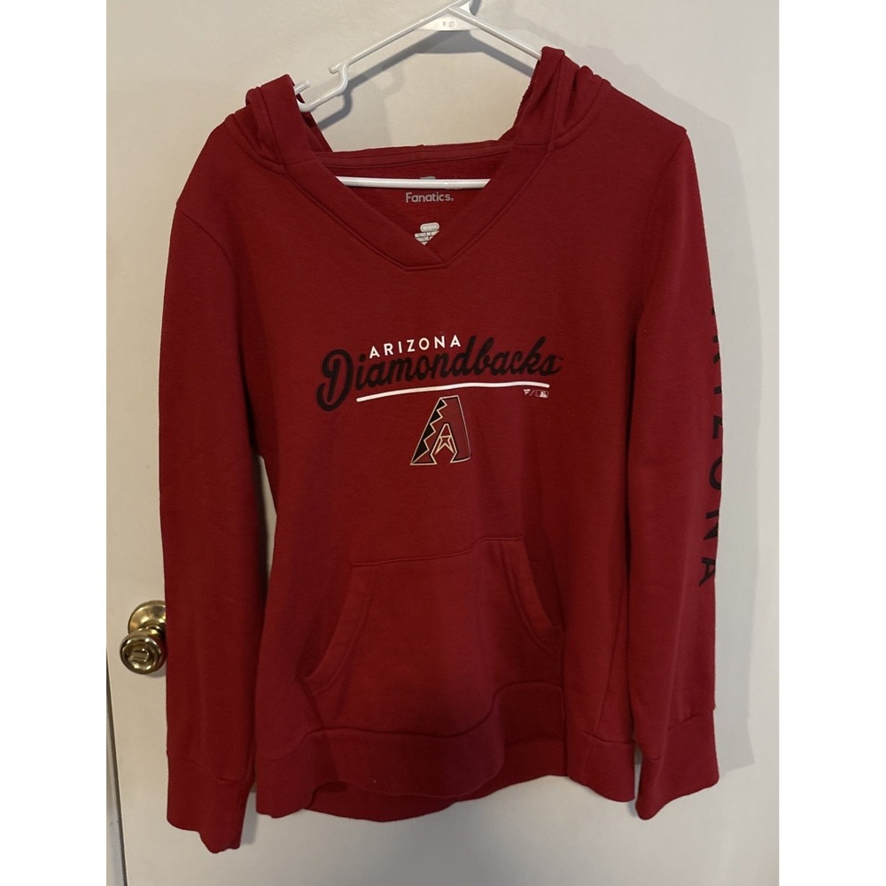 Womens Arizona Diamondbacks Fanatics Hoodie M Red V Neck MLB